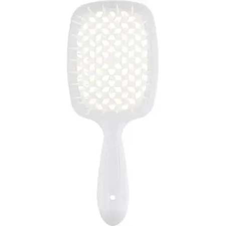 Гребінець для волосся білий Janeke Superbrush The Original Italian Patent Silver