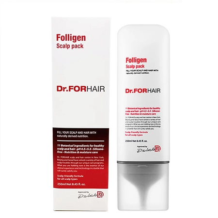 Оздоровлююча маска для шкіри голови Dr.Forhair Folligen Scalp Pack, 250 мл